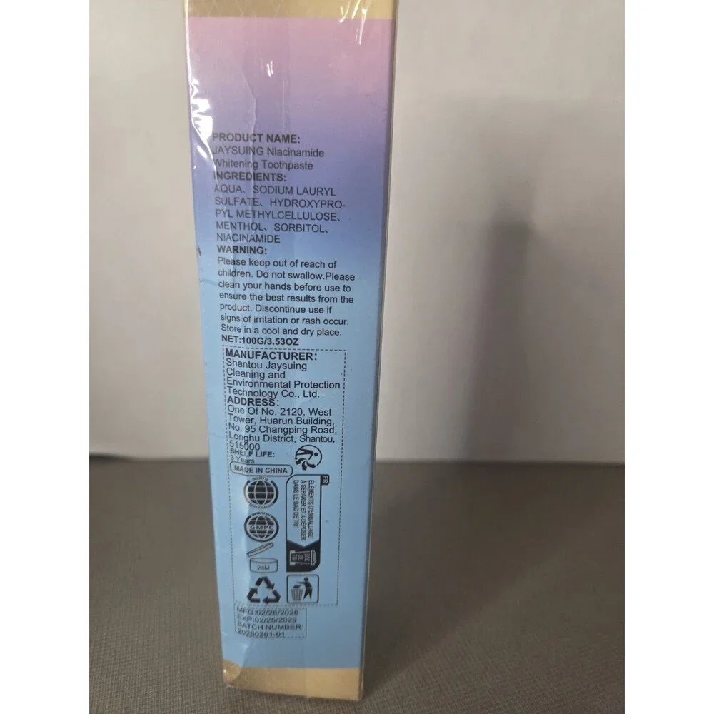 BodyAid Niacinamide Whitening Toothpaste 100g